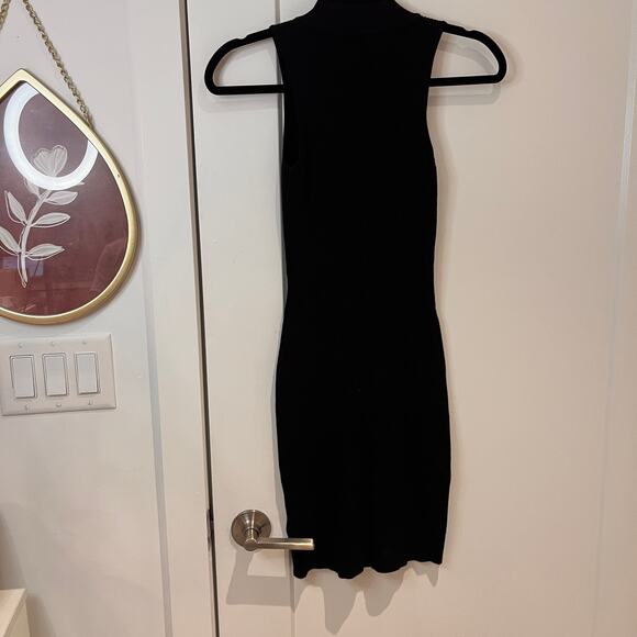 House of Harlow 1960 Black Sleeveless Mock Neck Midi Dress Size XS - Picture 2 of 5